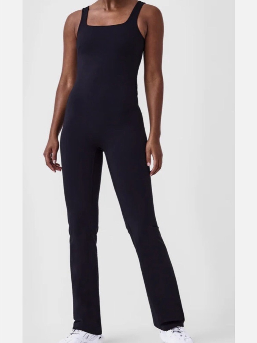 SPANX Black Body Boost  One-Piece Stretch Bodysuit bootcut medium